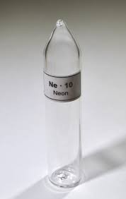 A vial of hermetically sealed neon gas
